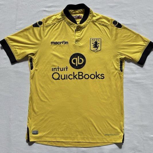 Aston Villa 2015-16 Away ShirtMacron Yellow/Black Large AVFCQuickBooks