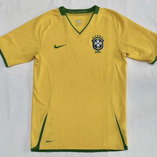🟡 Brazil 2008-10 Home Shirt | Nike XL (fits L) | CBF Crest