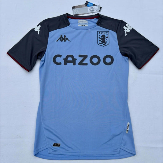Aston Villa 2020/21 Training Shirt Kappa S BNWT KOMBAT Tech Light Blue Rare