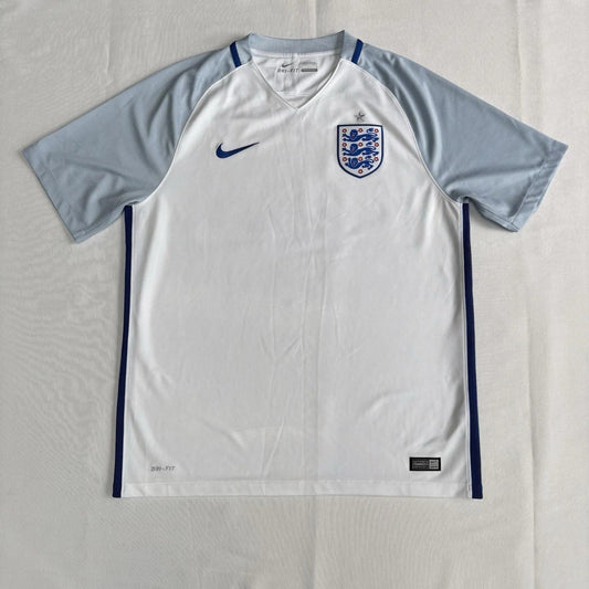 2016-17 England Home Shirt | Nike Dri-Fit | Size Large | White/Blue