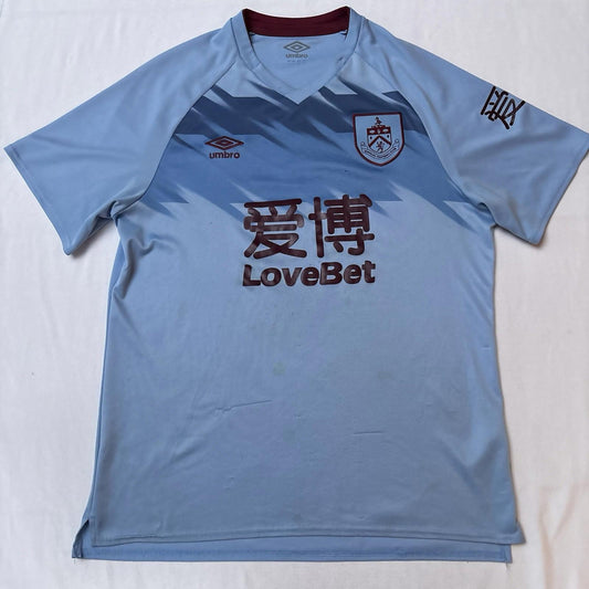 Burnley 2019/20 Away Shirt Umbro Large | Sky Blue LoveBet Sponsor