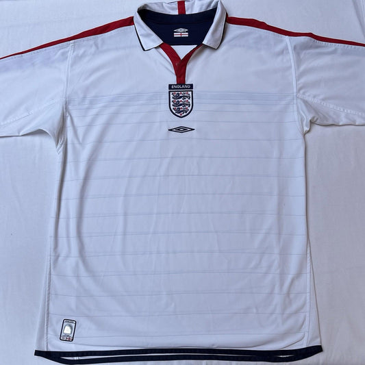 England 2003–05 Home Shirt Umbro XL | Euro 2004 V-Neck Classic