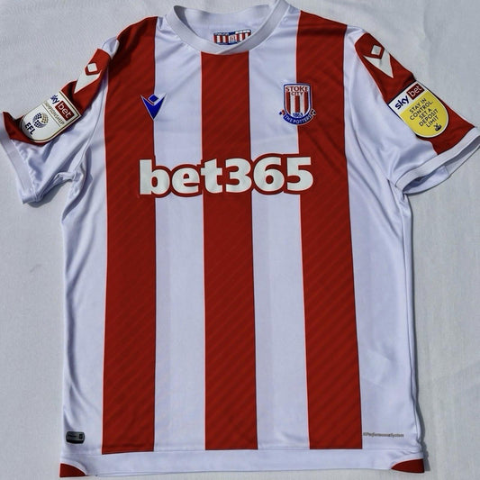 Stoke City Macron Home Shirt | JONES #9 |L | Sky Bet Patches | 2021/22