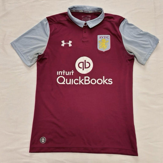 Aston Villa 2016-17 Home Shirt Large | Under Armour | QuickBooks Sponsor | AVFC