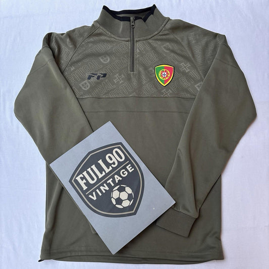 Portugal Força Training Top Small | Olive Khaki Quarter Zip Fan Gear