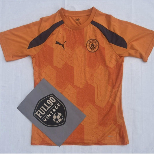 Man City Puma Training Shirt |Orange Geo 2023 | Size Small I Full90 Vintage