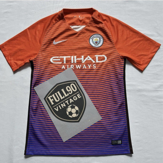 🔶 Manchester City 2016-17 Third Shirt | Nike Small | Orange Purple