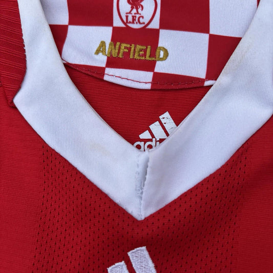 Liverpool 2008–10 Home Shirt Adidas Kids Medium | Carlsberg Sponsor